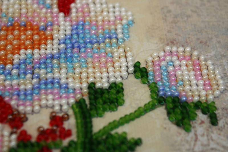 Buy Mini Bead embroidery kit - White Flower-AM-173_4