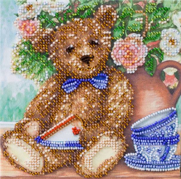 Buy Mini Bead embroidery kit - Teddy bear-sweet tooth-AM-186