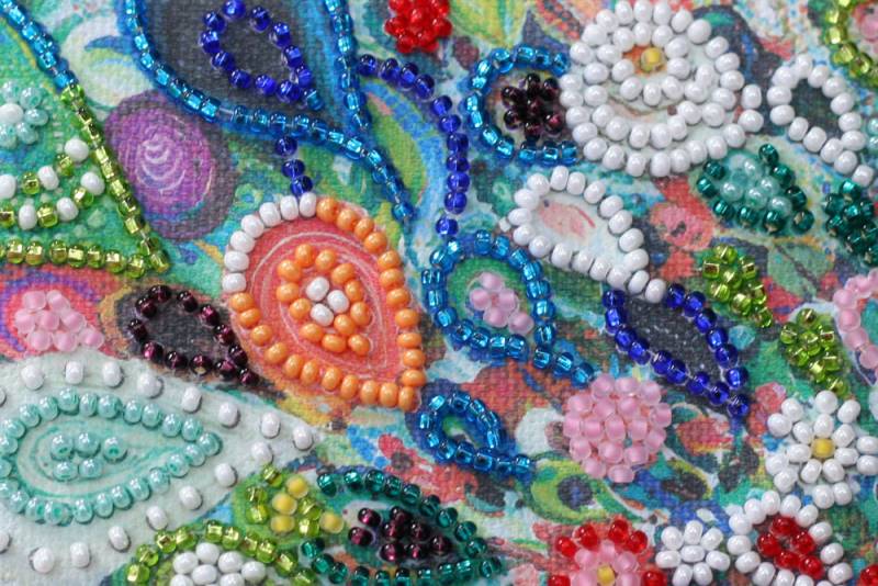 Buy Mini Bead embroidery kit - Colored Peacock-AM-187_1