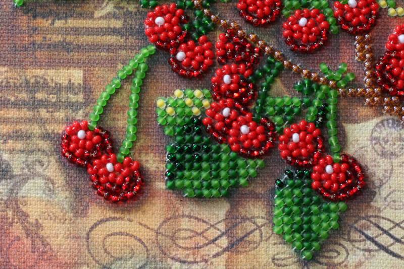 Buy Mini Bead embroidery kit - A sprig of cherry-AM-194_4