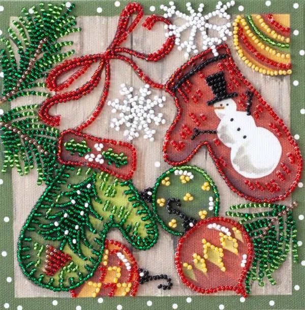 Buy Mini Bead embroidery kit - Festive trifles-AM-201