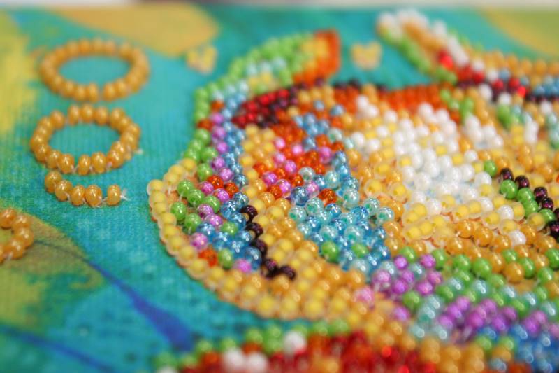 Buy Mini Bead embroidery kit - Multicolored iris-AM-203_3