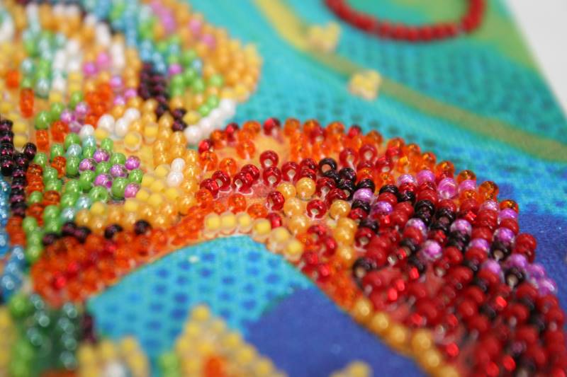 Buy Mini Bead embroidery kit - Multicolored iris-AM-203_4