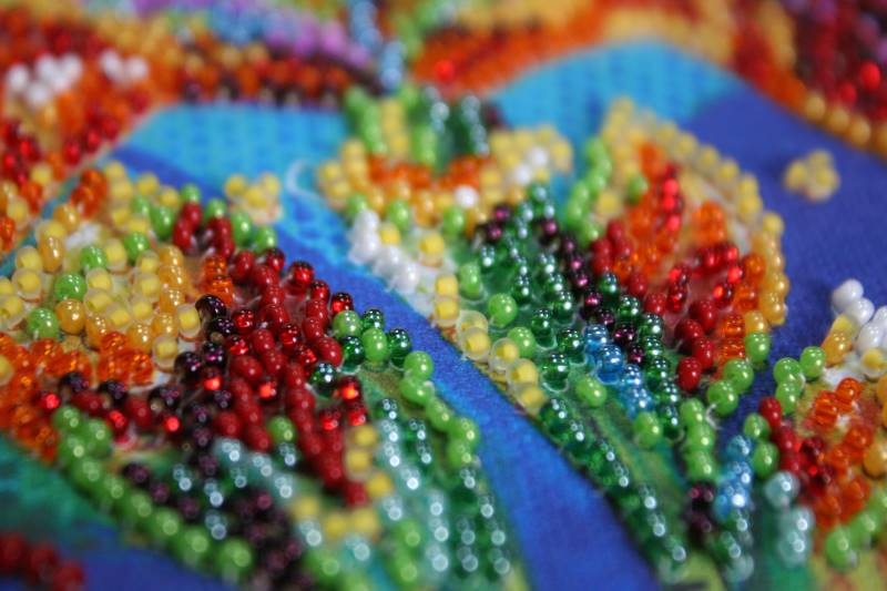 Buy Mini Bead embroidery kit - Multicolored iris-AM-203_5