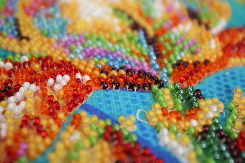 Buy Mini Bead embroidery kit - Multicolored iris-AM-203_6