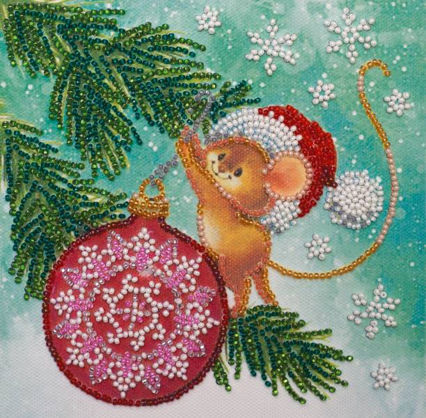 Buy Mini Bead embroidery kit - Decorating the Christmas tree-AM-214