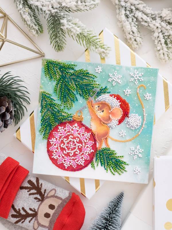 Buy Mini Bead embroidery kit - Decorating the Christmas tree-AM-214_3