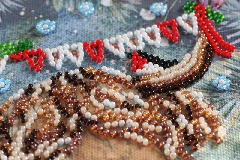 Buy Mini Bead embroidery kit - Christmas bull-AM-216_6