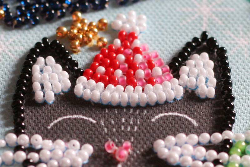 Buy Mini Bead embroidery kit - Meow Christmas-AM-224_5