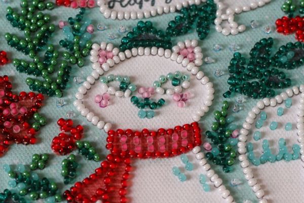 Buy Mini Bead embroidery kit - Kitten in a scarf-AM-237_2