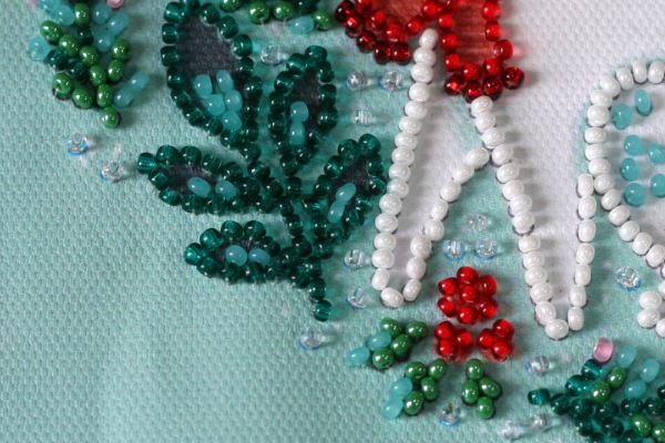 Buy Mini Bead embroidery kit - Kitten in a scarf-AM-237_3