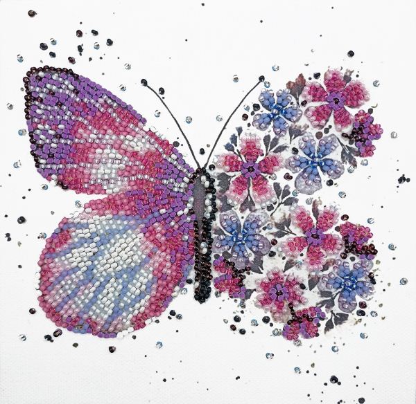 Buy Mini Bead embroidery kit - Pink wings-AM-238