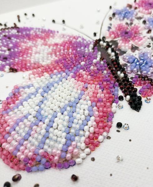 Buy Mini Bead embroidery kit - Pink wings-AM-238_3