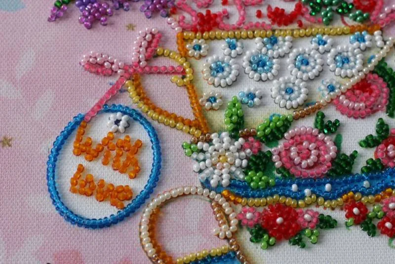 Buy Midi Bead embroidery kit - Over a cup of tea-AMB-019_3