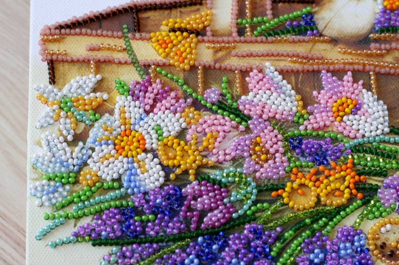 Buy Midi Bead embroidery kit - Early Flowers-AMB-024_3