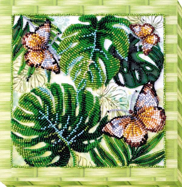 Buy Midi Bead embroidery kit - Monstera-AMB-028