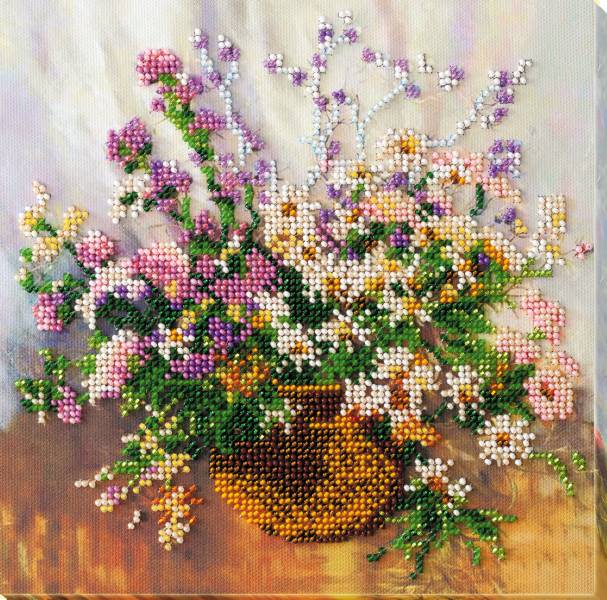 Buy Midi Bead embroidery kit - Delicate bouquet-AMB-035