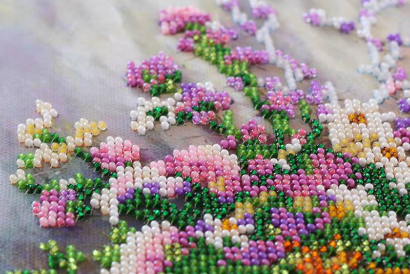Buy Midi Bead embroidery kit - Delicate bouquet-AMB-035_3