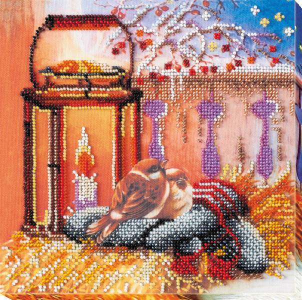Buy Midi Bead embroidery kit - At the fire-AMB-040