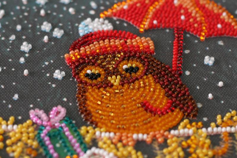 Buy Midi Bead embroidery kit - Gift to owl-AMB-049_4