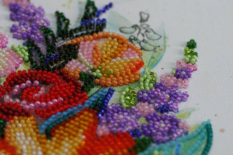 Buy Midi Bead embroidery kit - Flower extravaganza-AMB-067_4