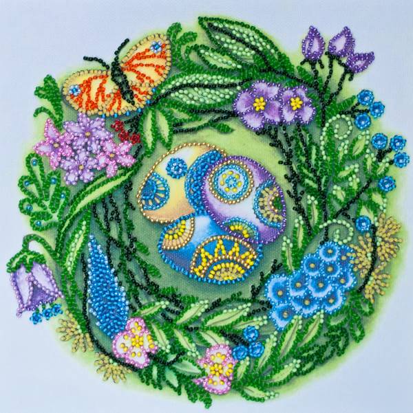 Buy Midi Bead embroidery kit - Easter wreath-AMB-076