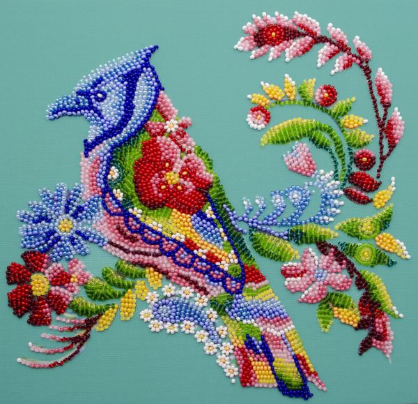 Buy Midi Bead embroidery kit - Spring bird-AMB-093