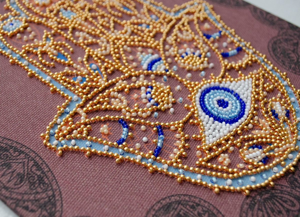 Buy Midi Bead embroidery kit - Golden Hamsa-AMB-096_2