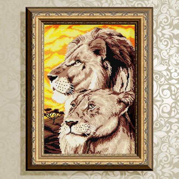 Buy Diamond painting kit - Lions - AT3012