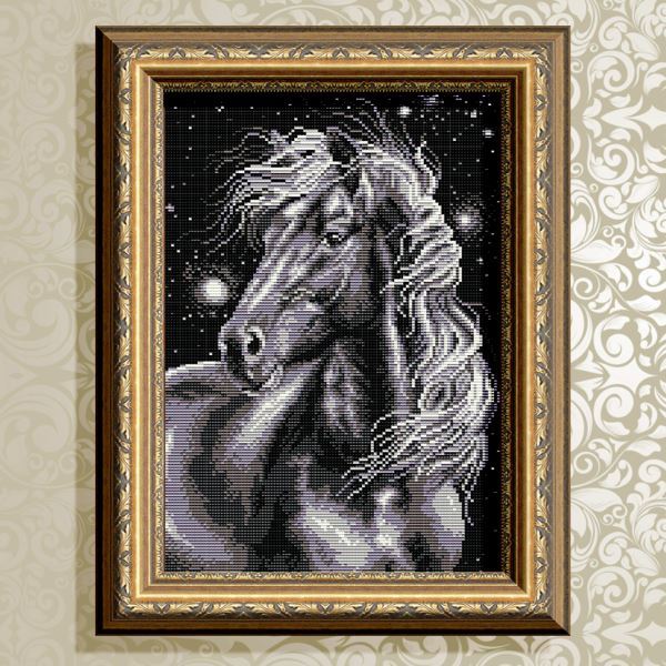 Buy Diamond painting kit - Black Horse - AT3017