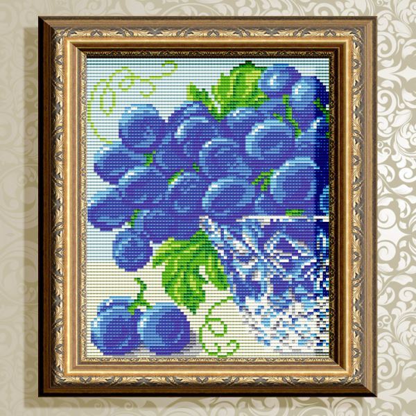 Buy Diamond painting kit - In crystal. Grapes. Diptych 1 - AT5545