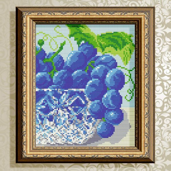 Buy Diamond painting kit - In crystal. Grapes. Diptych 2 - AT5546