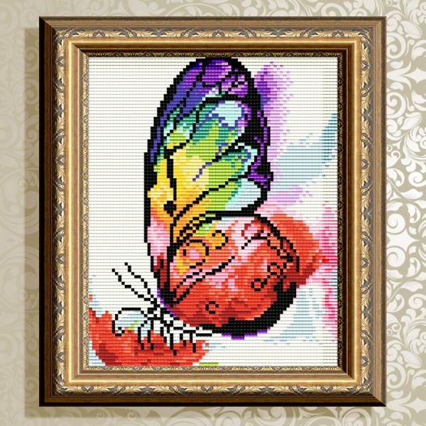 Buy Diamond painting kit - Rainbow butterfly - AT5604
