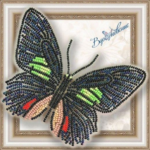 Buy Bead embroidery kit Butterfly-Parides sesostris zestos-BGP006