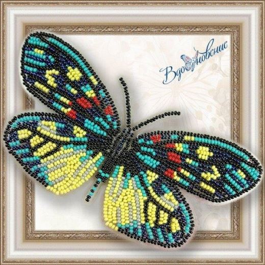 Buy Bead embroidery kit Butterfly-Erasmia Pulehera-BGP007
