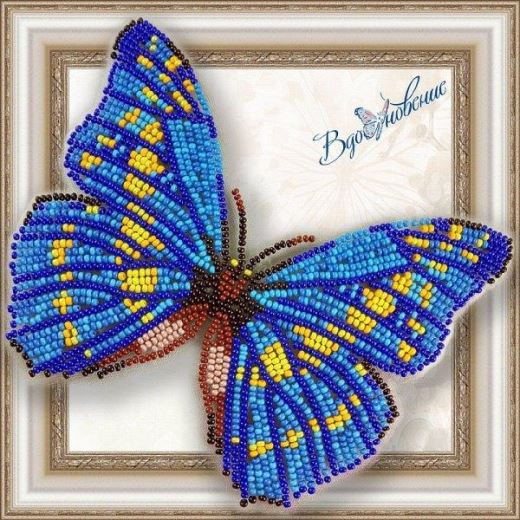 Buy Bead embroidery kit Butterfly-Morfo Kiprida-BGP010