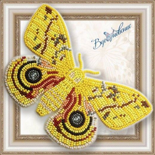 Buy Bead embroidery kit Butterfly-Saturnia Io-BGP060