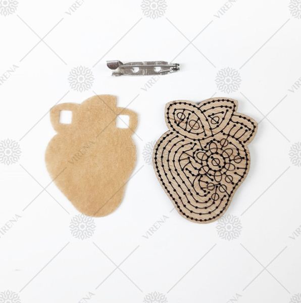 Buy DIY Jewelry making kit wooden brooch - Strawberry-brosh-106_2