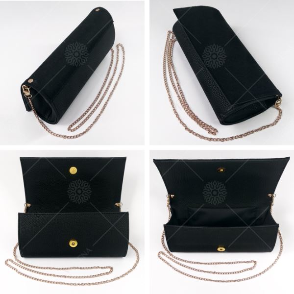 Buy Women Black Evening Clutch Eco leather for embroidered decorative element - Clutch_004-Clutch_004_3