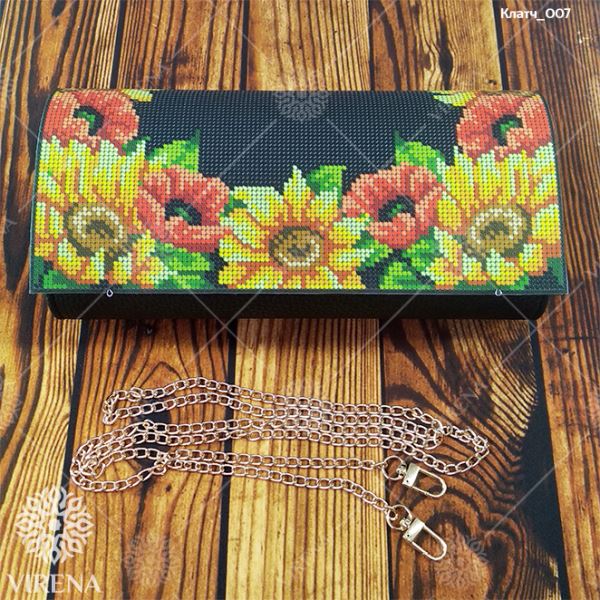 Buy Women Black Evening Clutch Eco leather for embroidered decorative element - Clutch_007-Clutch_007