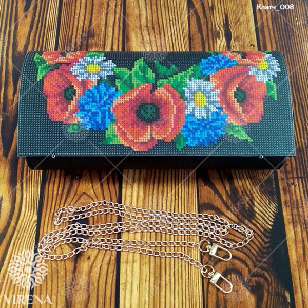 Buy Women Black Evening Clutch Eco leather for embroidered decorative element - Clutch_008-Clutch_008