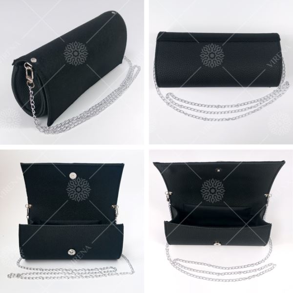Buy Women Black Evening Clutch Eco leather for embroidered decorative element - Clutch_012-Clutch_012_3
