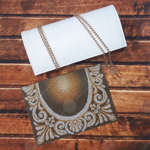 Buy Women Beige Evening Clutch Eco leather for embroidered decorative element - Clutch_103-Clutch_103_3