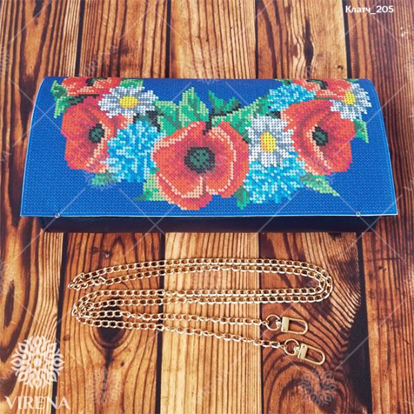 Buy Women Black Evening Clutch Eco leather for embroidered decorative element - Clutch_205-Clutch_205
