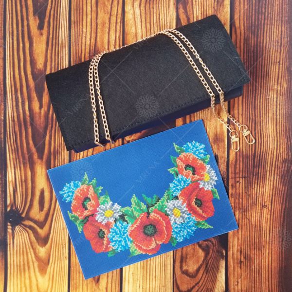 Buy Women Black Evening Clutch Eco leather for embroidered decorative element - Clutch_205-Clutch_205_2