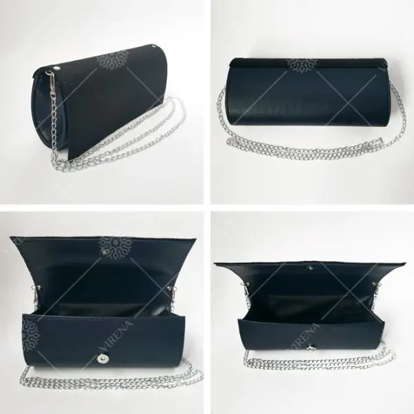 Buy Women Black Evening Clutch Eco Leather with Embroidered Element - Clutch_206-Clutch_206_3