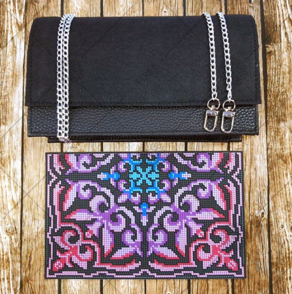 Buy Women Black Evening Clutch Eco leather for embroidered decorative element - Clutch_303-Clutch_303_2
