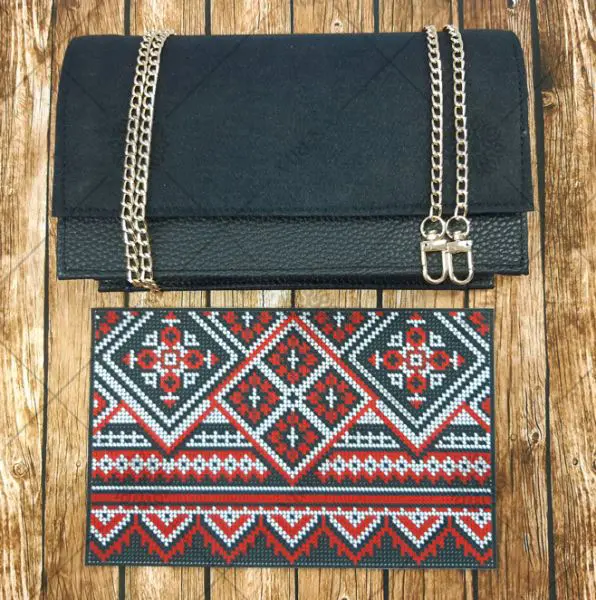Buy Women Black Evening Clutch Eco Leather with Embroidered Element - Clutch_304-Clutch_304_2