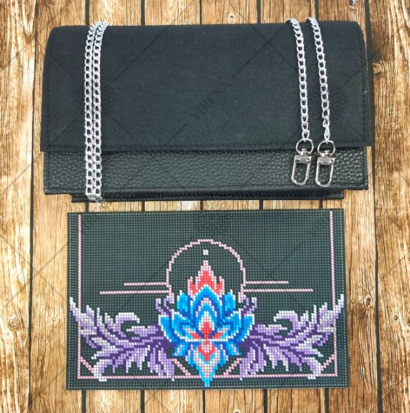 Buy Women Black Evening Clutch Eco leather for embroidered decorative element - Clutch_307-Clutch_307_2