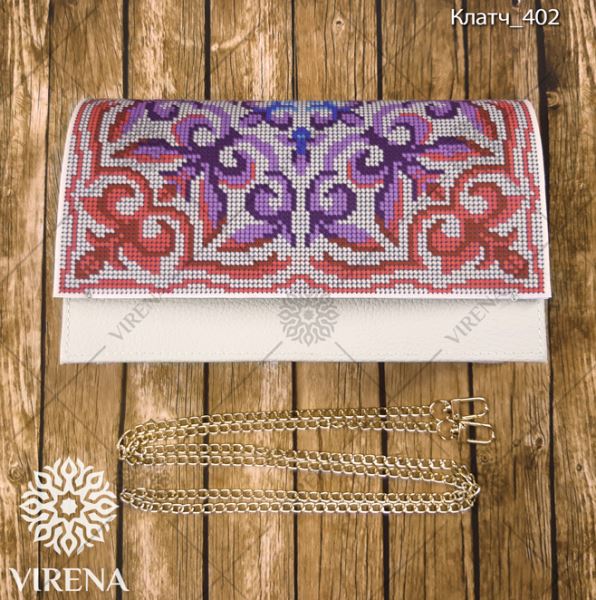 Buy Women Beige Evening Clutch Eco leather for embroidered decorative element - Clutch_402-Clutch_402_1